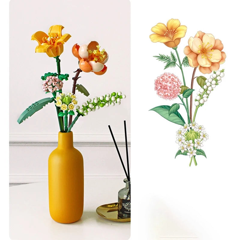 BOUQUET WITHE WILD FLOWERS | 547 pieces