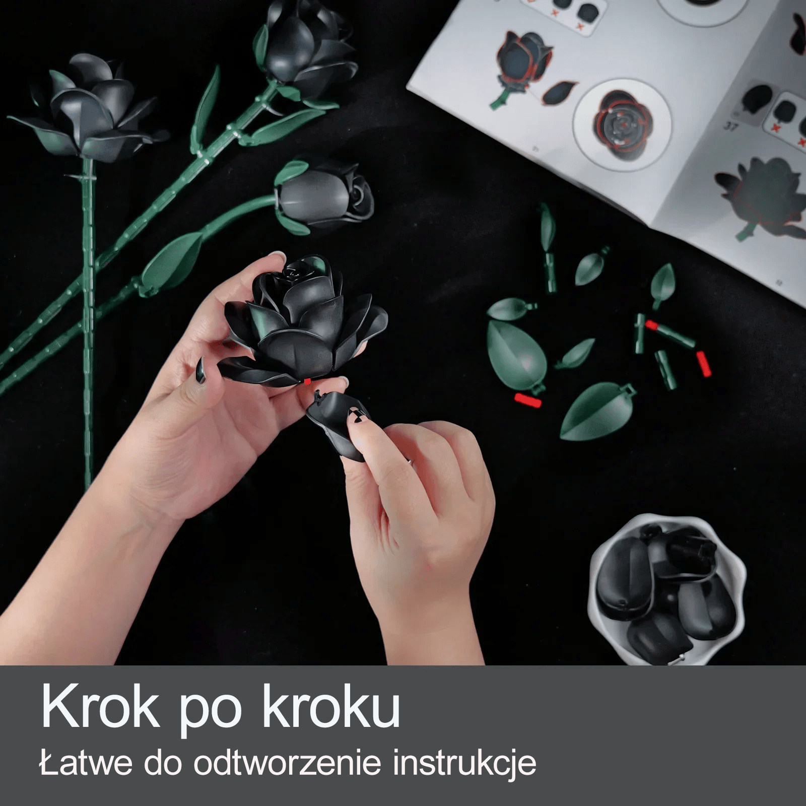 GOTHIC BLACK ROSES | 623 pieces