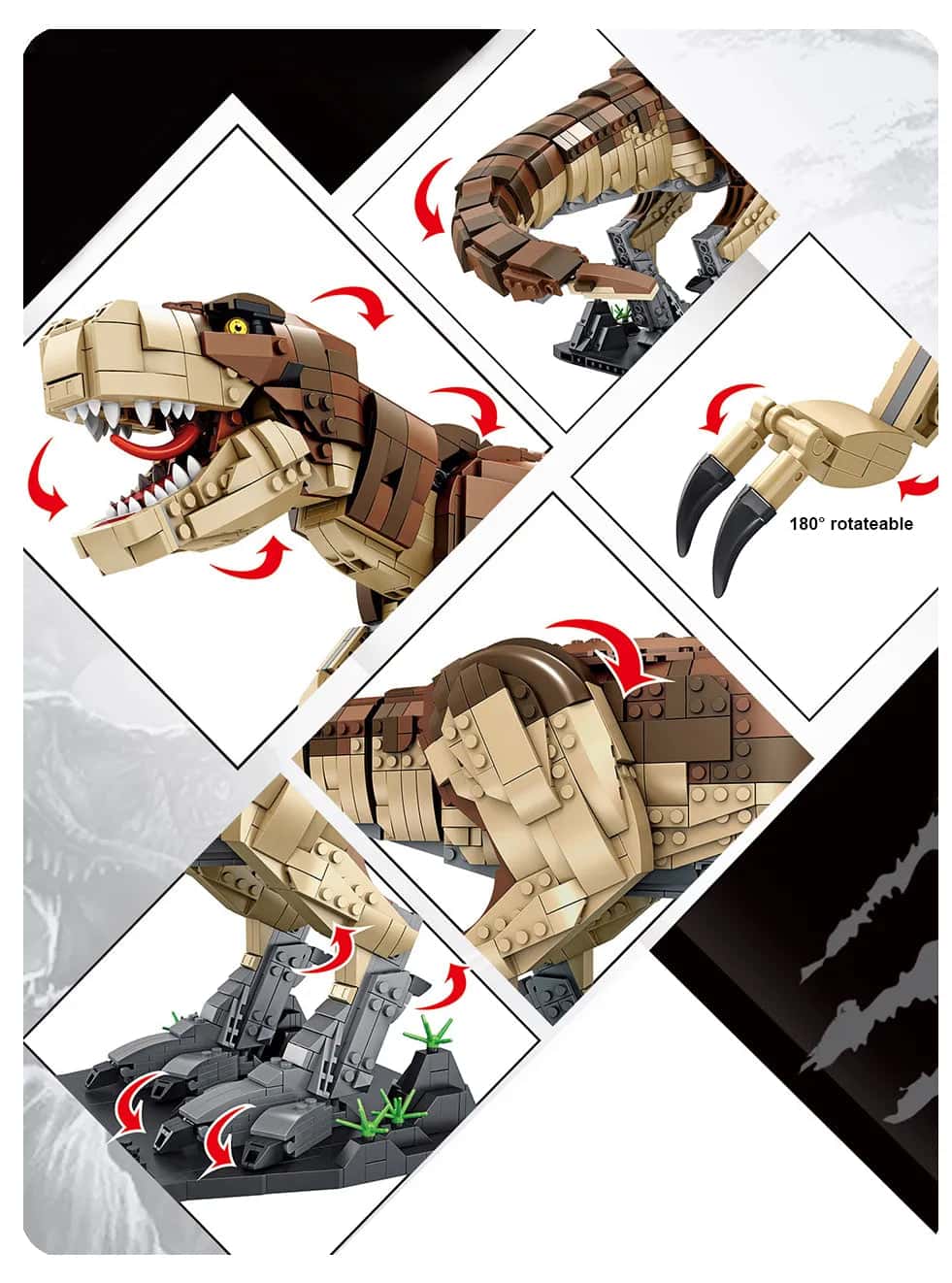 BLOCKS SET HARRY POTTER HOGWARTS TO THE RESCUE OF BUCKBEAK | 520 pieces JURASSIC PARK BLOCKS DINOSAUR FIGURE SET | 1813 pieces JURASSIC PARK BLOCKS DINOSAUR FIGURE SET | 1813 pieces 