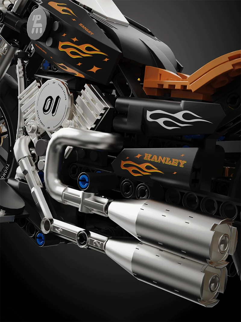 BEAUTIFUL RETRO MOTORCYCLE | 445 pieces