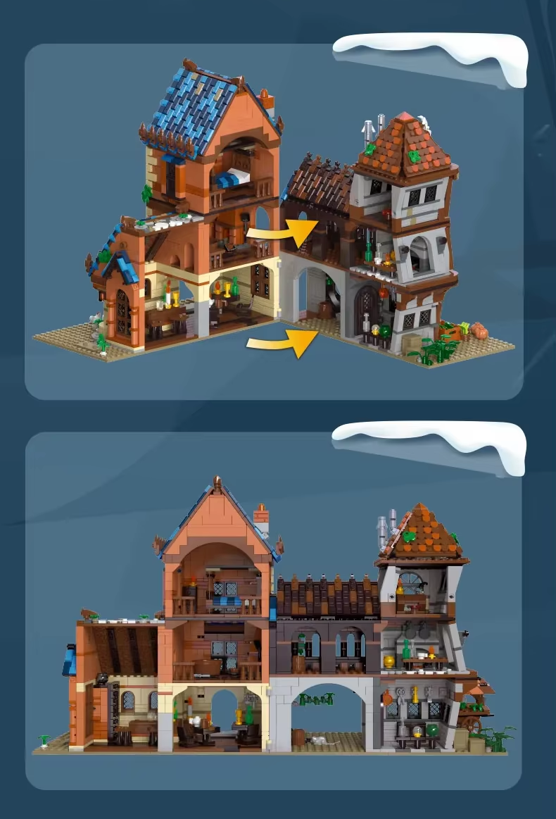 LARGE MEDIEVAL TAVERN | 2843 pieces