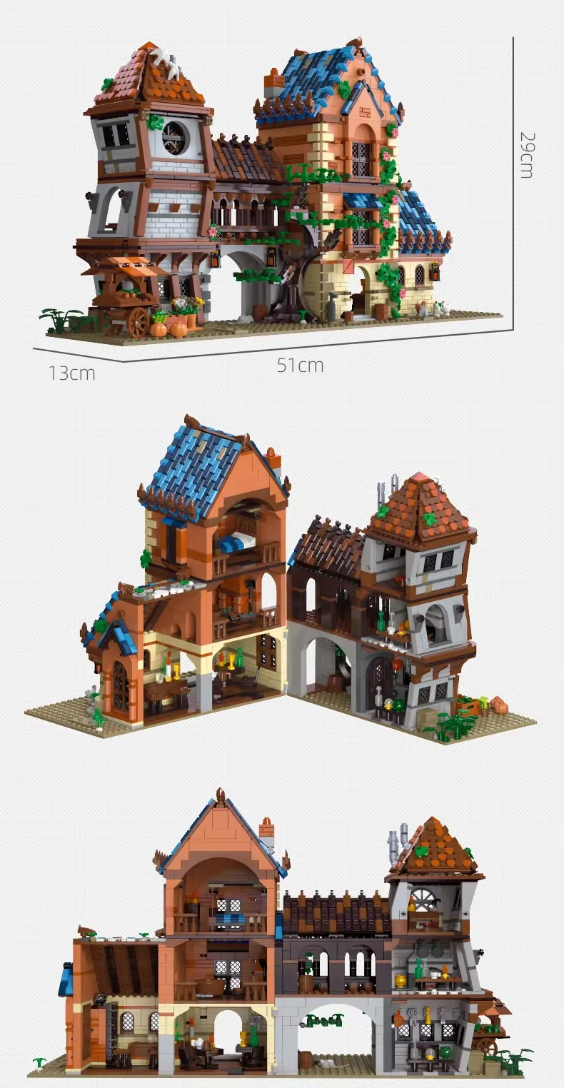 LARGE MEDIEVAL TAVERN | 2843 pieces