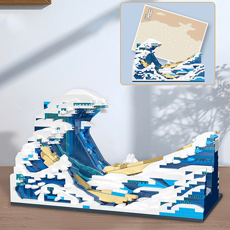 [DO POPRAWY OPIS/ZDJĘCIA W PIERWSZEJ KOLEJNOŚCI] BUILDING BLOCKS SET VAN GOGH PAINTINGS STARRY NIGHT THE GREAT WAVE | 4154 pieces 