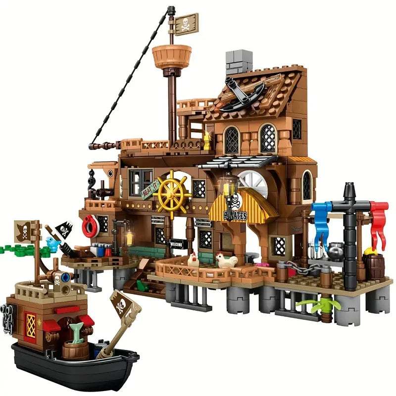 PIRATE ISLAND WITH A BOAT | 675 pieces