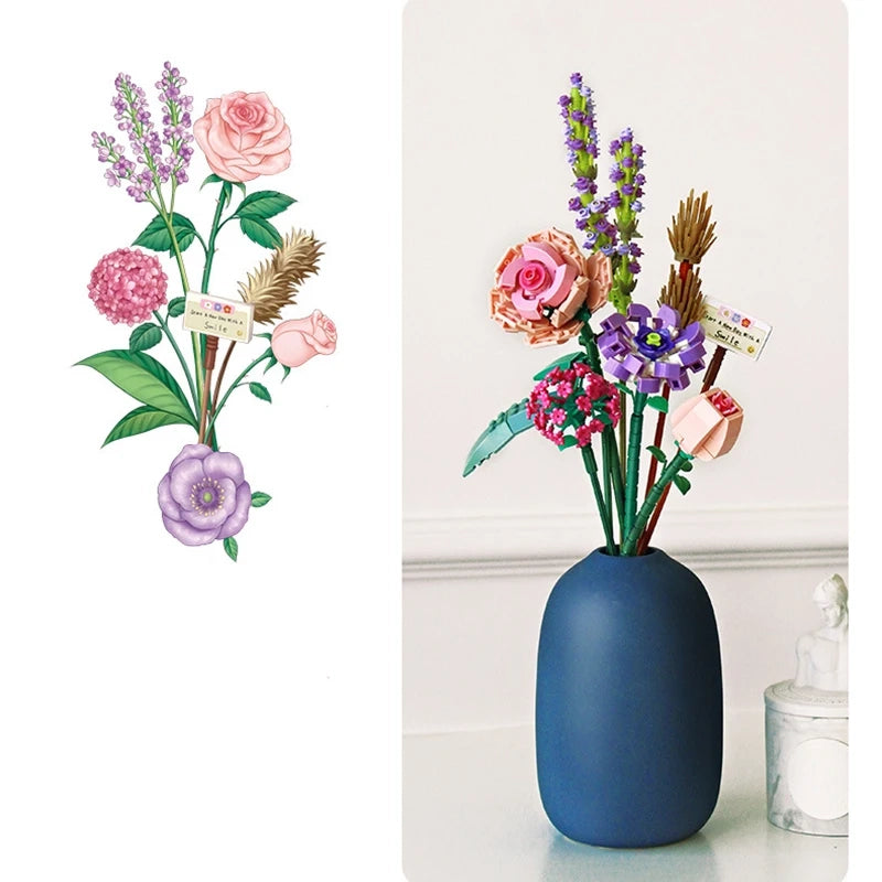 BOUQUET WITHE WILD FLOWERS | 547 pieces