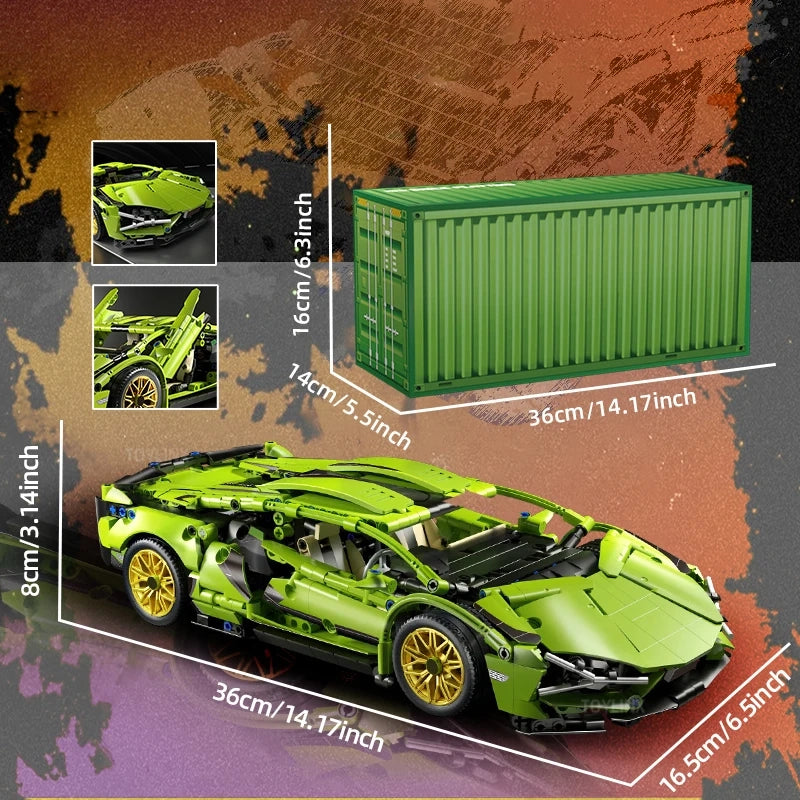 SPORTS CAR FLUO RC | 1314 pieces