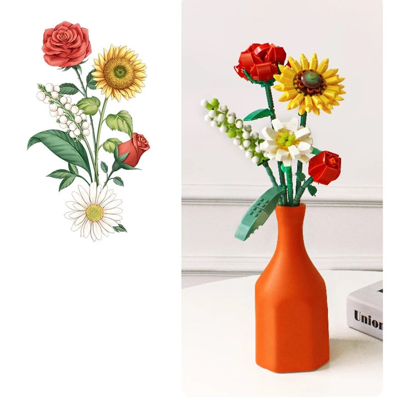 BOUQUET WITHE WILD FLOWERS | 547 pieces