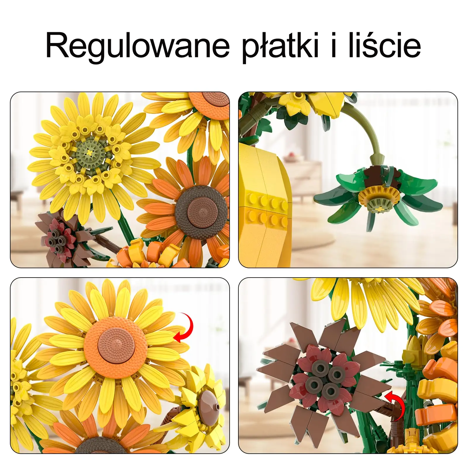 SUNFLOWER BOUQUET WITH VASE | 1009 pieces