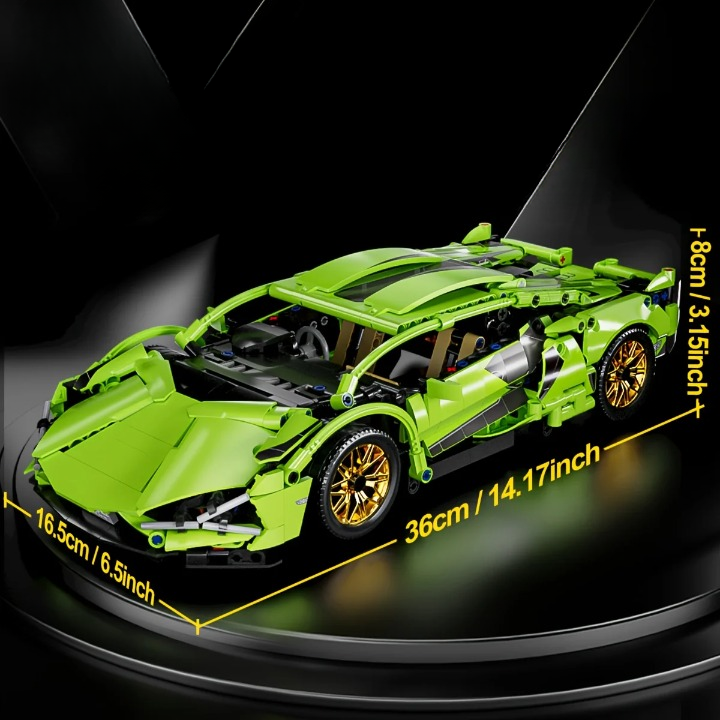 GREEN ITALIAN SUPERCAR 1:14 | 1200 pieces