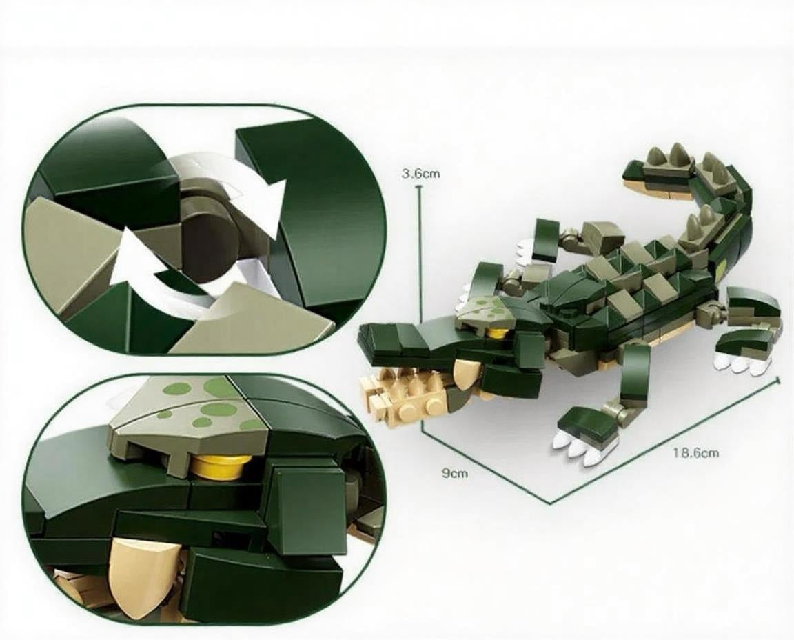 FEARFUL CROCODILE SAVANNAH | 172 pieces